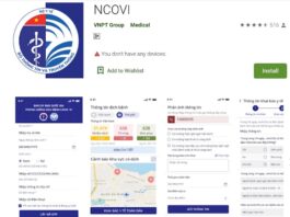 Ứng dụng khai báo y tế NCOVI vừa thêm hai tính năng mới: khai báo tiếp xúc và mở rộng bản đồ