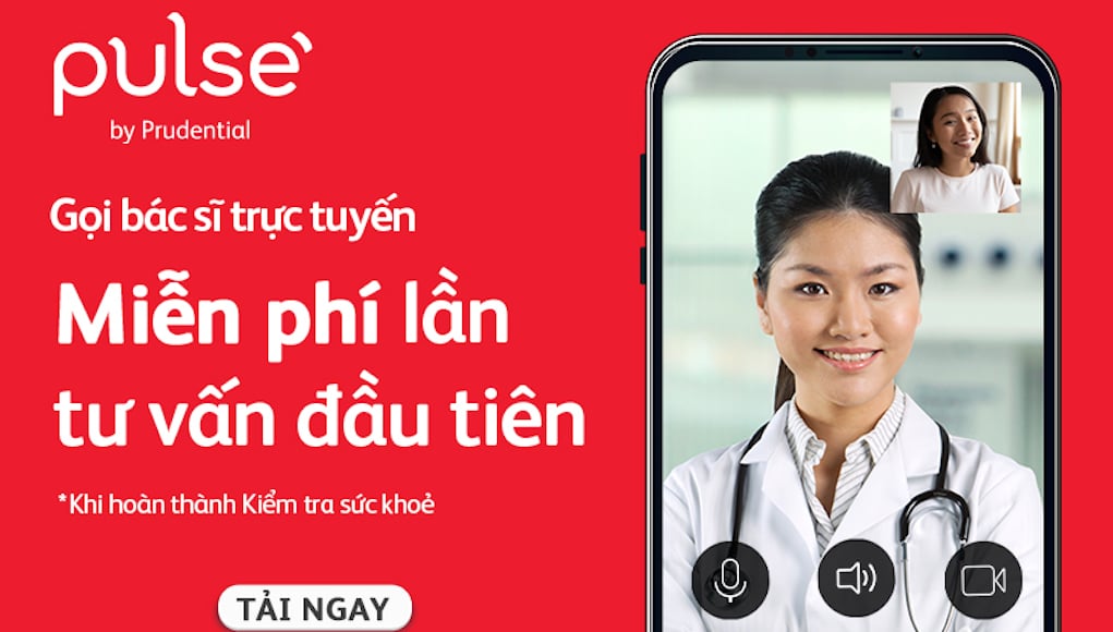 Ứng dụng Pulse by Prudential hỗ trợ tư vấn sức khỏe miễn phí với bác sĩ trực tuyến