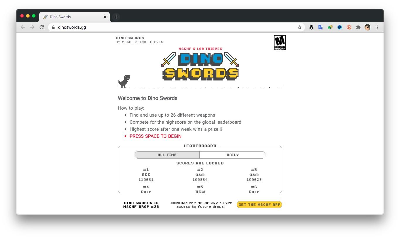 Dino Swords] - Game Khủng Long Nhảy Nâng Cấp Trên Chrome