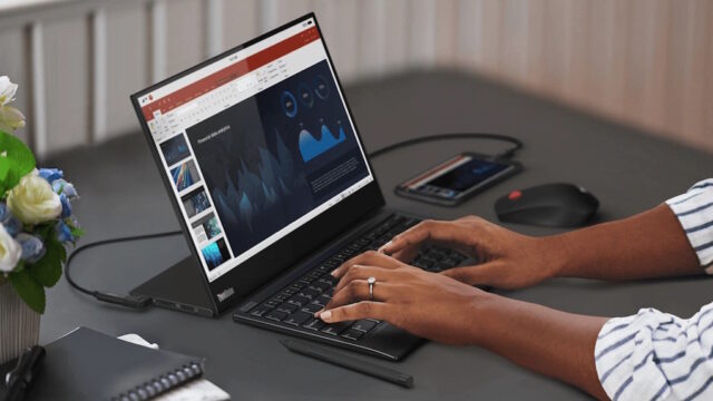 Ra mắt màn hình di dộng Lenovo ThinkVision M14t Ra mắt màn hình di dộng Lenovo ThinkVision M14t
