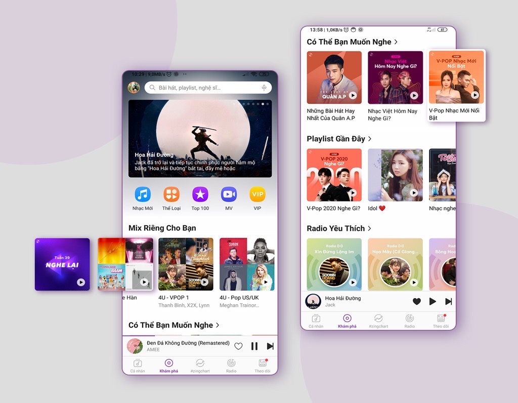 Zing MP3 cập nhật giao diện, dùng AI để tăng trải nghiệm nghe nhạc