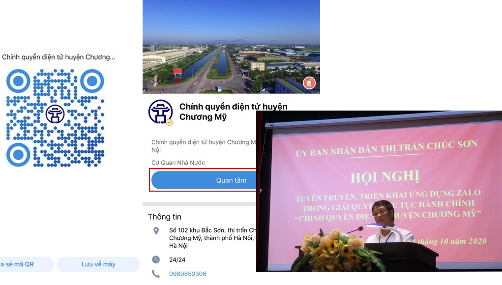Thị trấn Chúc Sơn, Hà Nội dùng Zalo để cải cách công tác hành chính