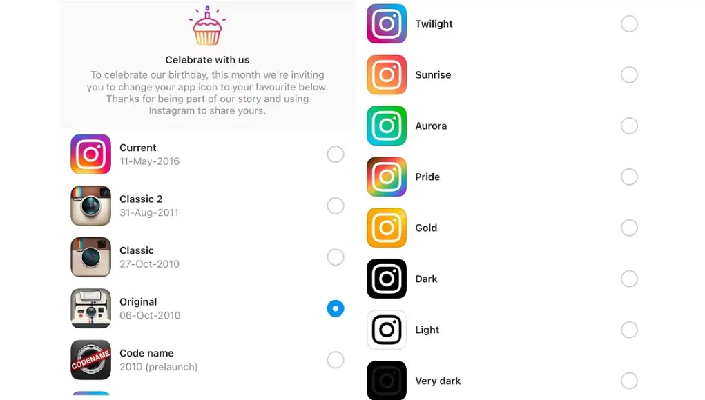 Nhân sinh nhật 10 tuổi, Instagram mang các biểu tượng ứng dụng từng hot trở lại