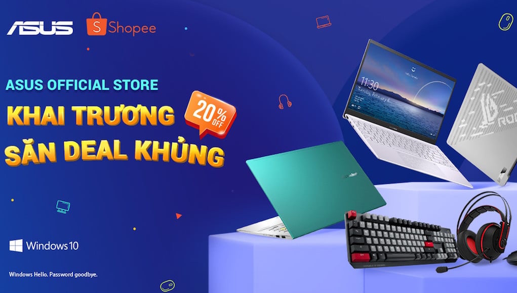 Khai trương gian hàng ASUS Official Store trên Shopee