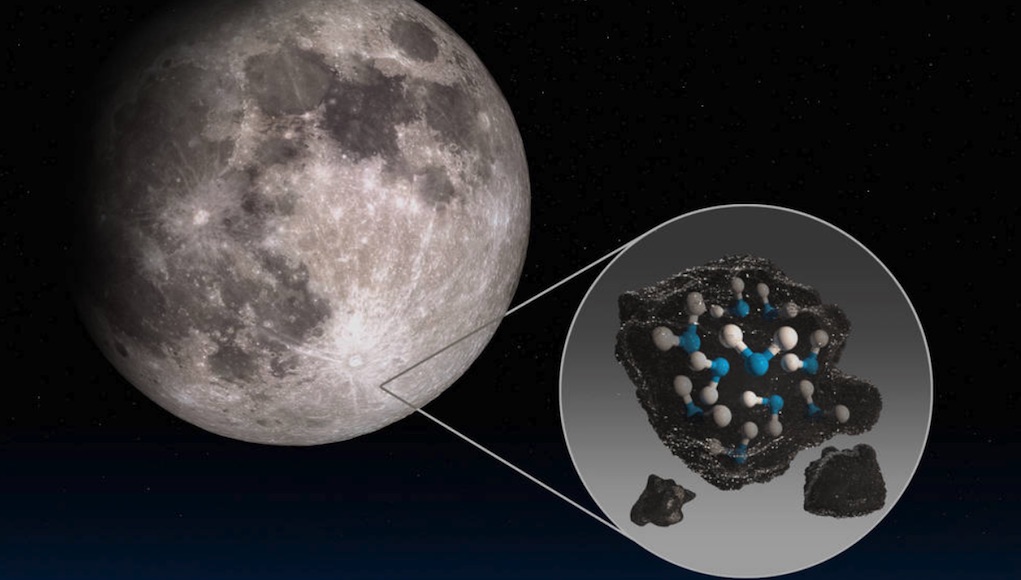 NASA tìm thấy nước trên phần sáng của Mặt Trăng