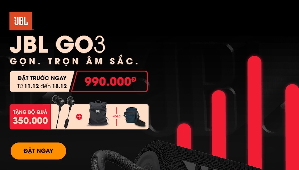 Đã có thể đặt hàng loa JBL Go 3, giá 990 ngàn đồng