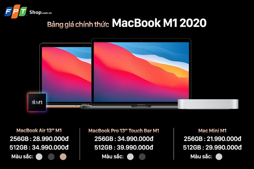 FPT Shop mở bán MacBook M1 2020 chính hãng đầu tiên tại Việt Nam