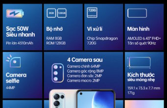 OPPO Reno5 chính thức ra mắt với hai màu, giá 8,7 triệu đồng
