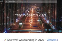 Xu hướng tìm kiếm Google của người Việt Nam trong năm 2020