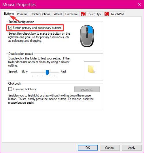 Tùy chỉnh cài đặt chuột và bàn di chuột trên Windows 10