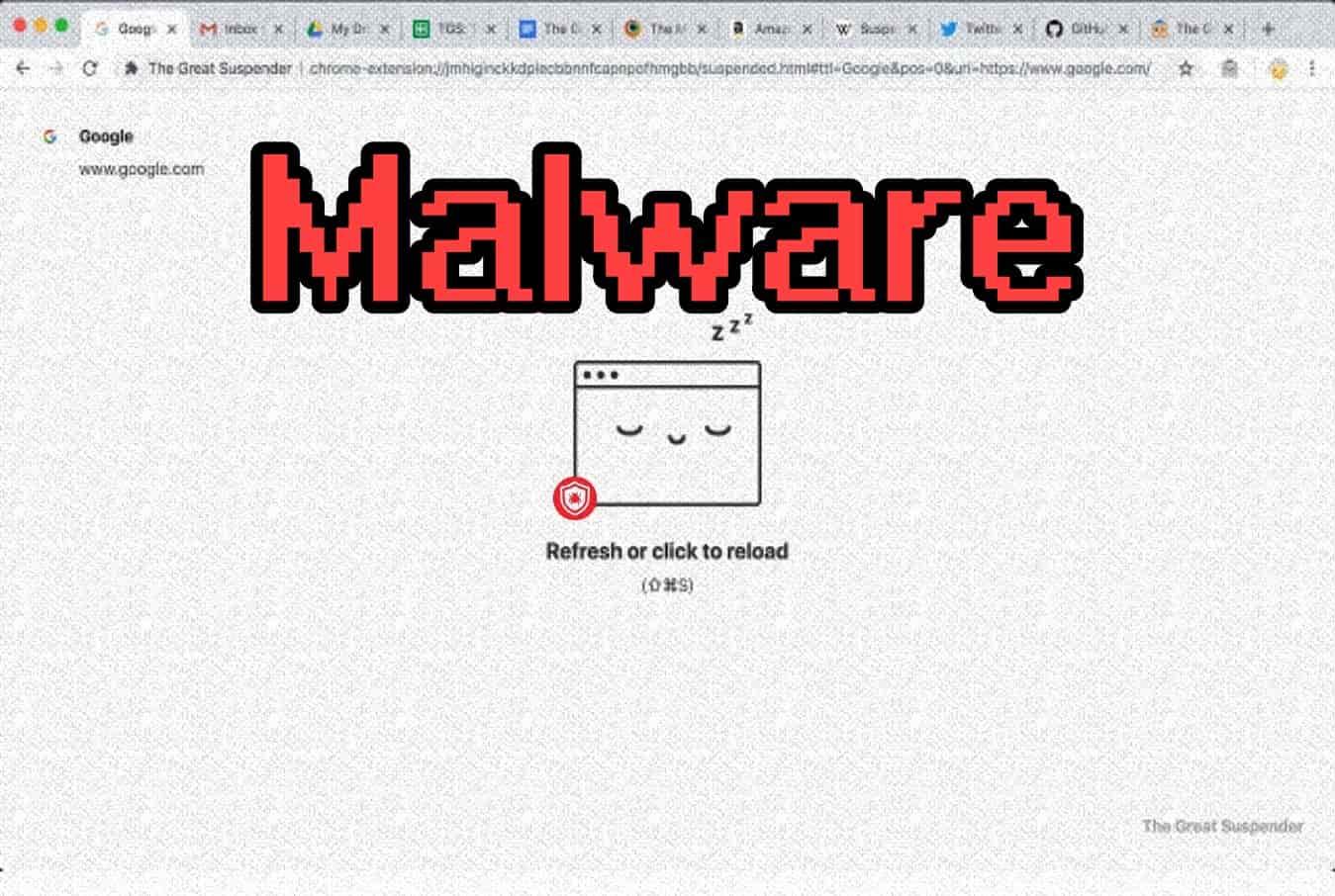 Tiện ích mở rộng The Great Suspender trên Chrome bị đánh dấu chứa malware