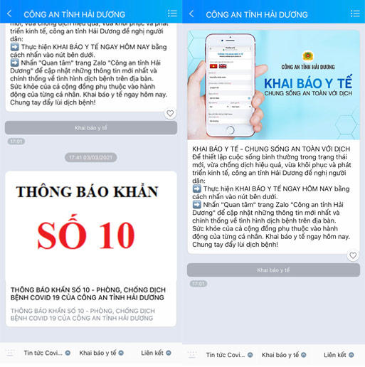 Zalo nhận bằng khen trong công tác phòng chống dịch tại Hải Dương Zalo nhận bằng khen trong công tác phòng chống dịch tại Hải Dương
