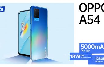 OPPO A54 ra mắt, pin 5000mAh, sạc siêu nhanh 18W