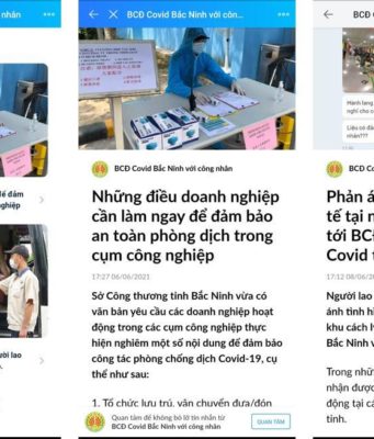 Gần 13.000 công nhân Bắc Ninh theo dõi trang Zalo chống dịch Covid-19