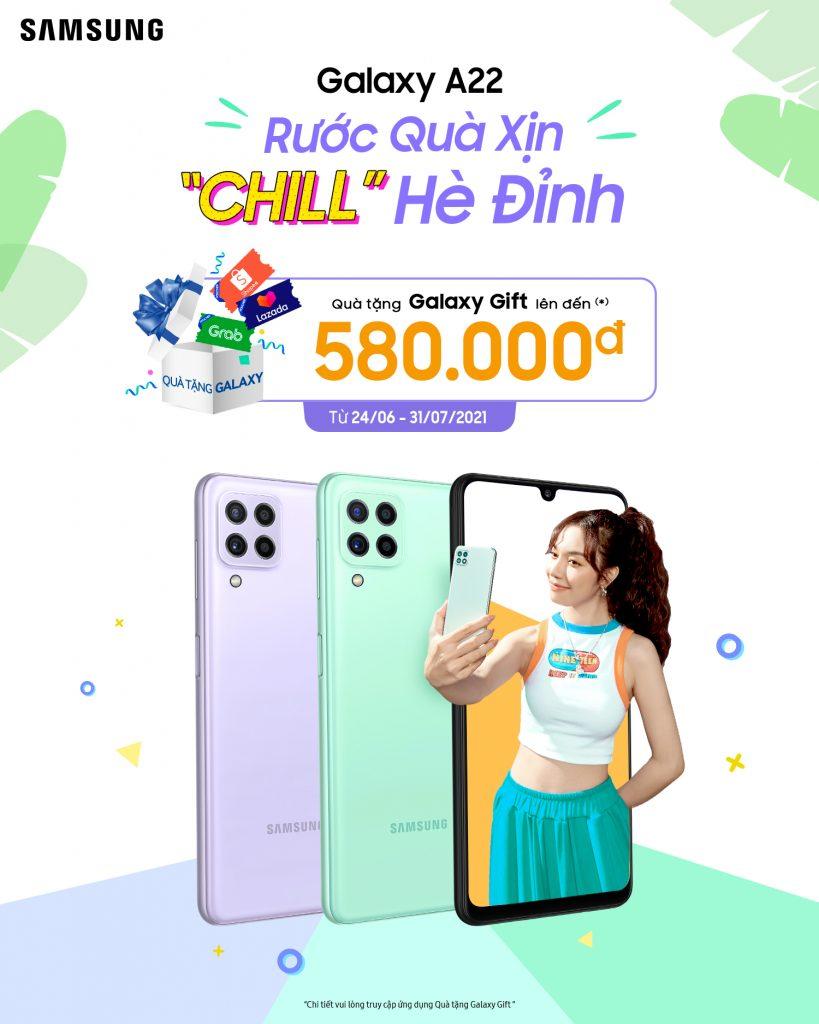 Samsung Galaxy A22 lên kệ, giá từ 5,9 triệu