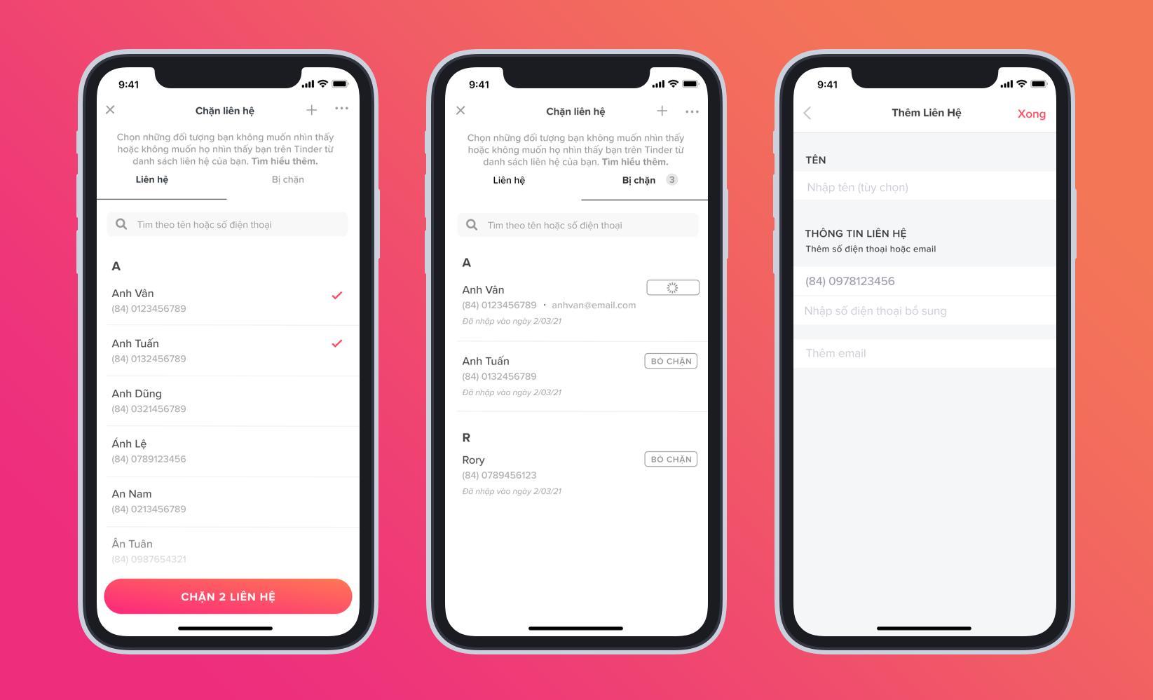 Thành viên Tinder có thêm tính năng chặn người yêu cũ