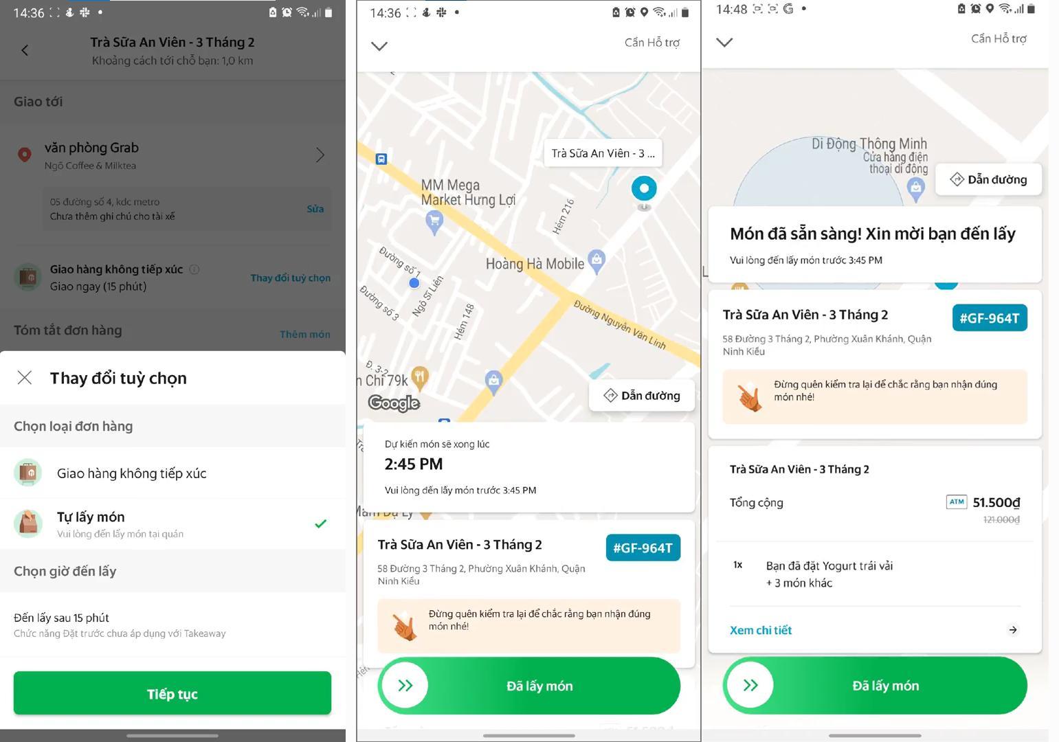 Grab thử nghiệm 'Lấy món tại quán' cho dịch vụ GrabFood tại Cần Thơ