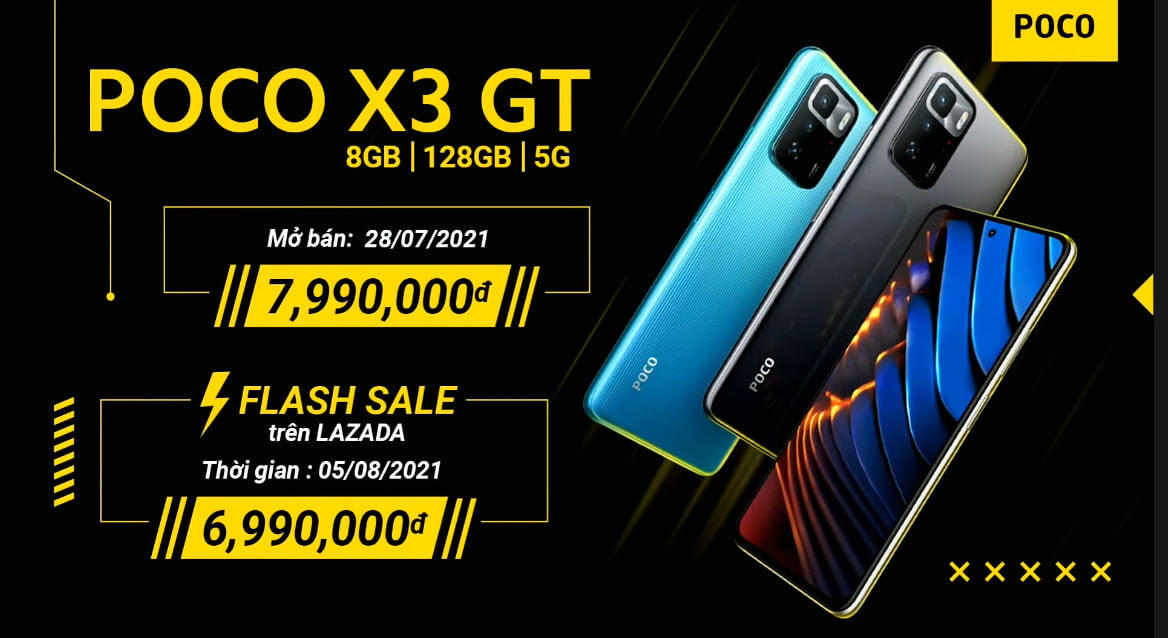 POCO X3 GT lên kệ hôm nay, giá 8 triệu đồng