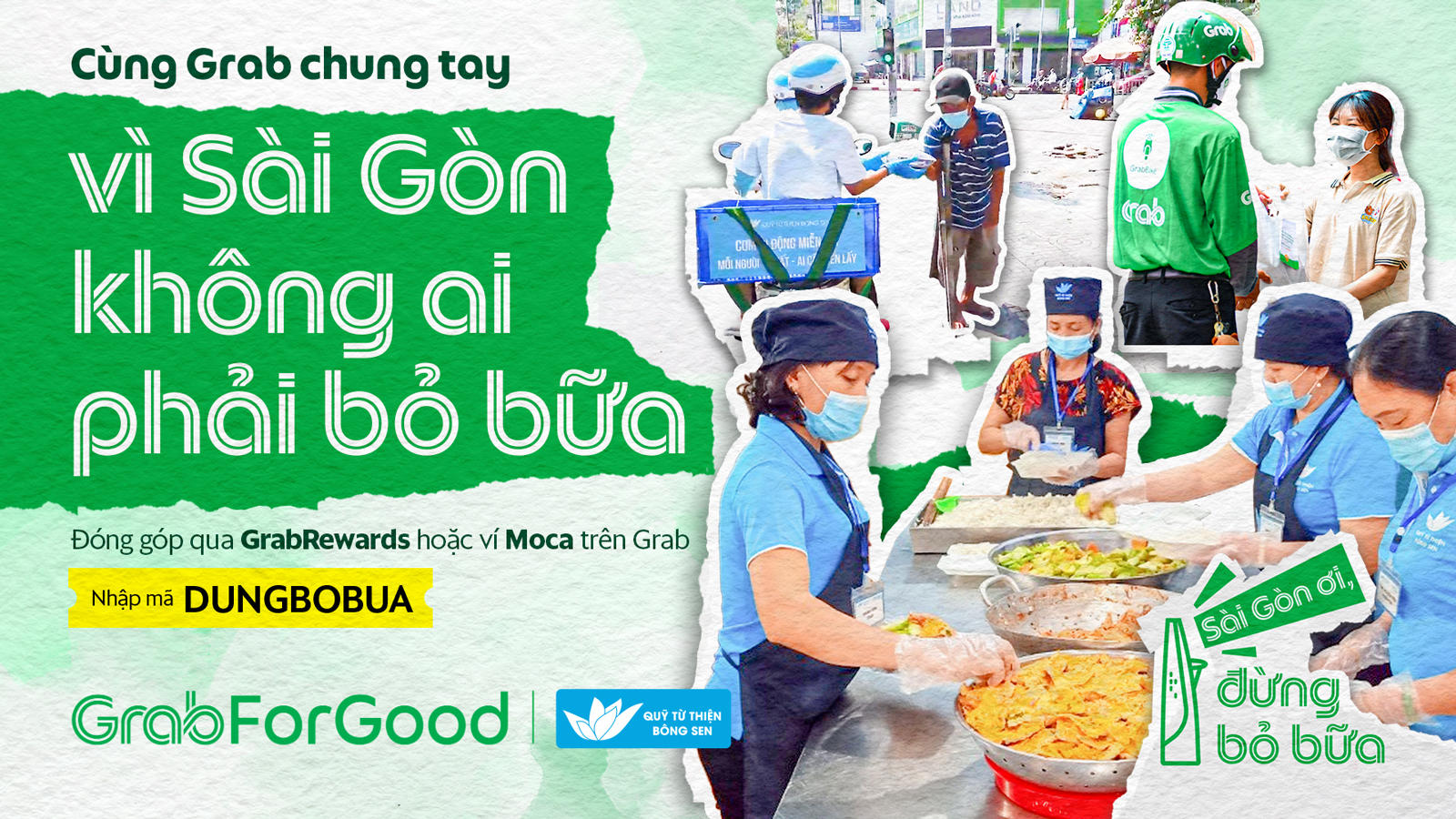 Grab Việt Nam thực hiện chương trình 'Sài Gòn ơi, đừng bỏ bữa' 