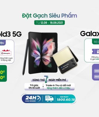 Di Động Việt mở đặt gạch Galaxy Z Fold3 và Z Flip3, tặng bộ quà đến 7 triệu