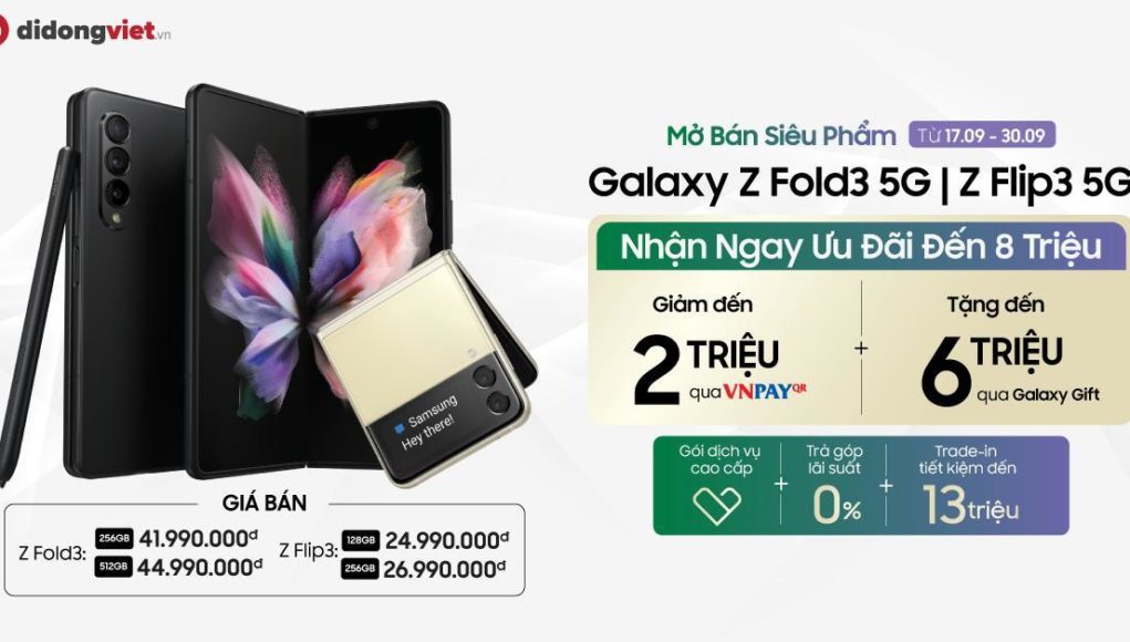 Di Động Việt giao hơn 300 máy Galaxy Z Fold3 5G & Z Flip3 5G trong ngày mở bán