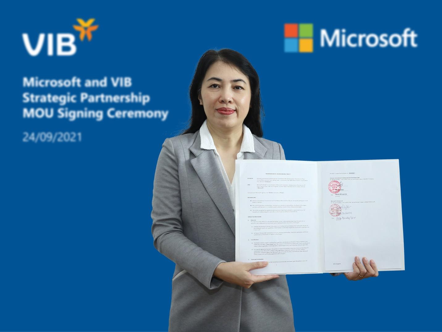 VIB hợp tác Microsoft tạo bứt phá tốc độ dịch vụ và đổi mới sáng tạo VIB hợp tác Microsoft tạo bứt phá tốc độ dịch vụ và đổi mới sáng tạo