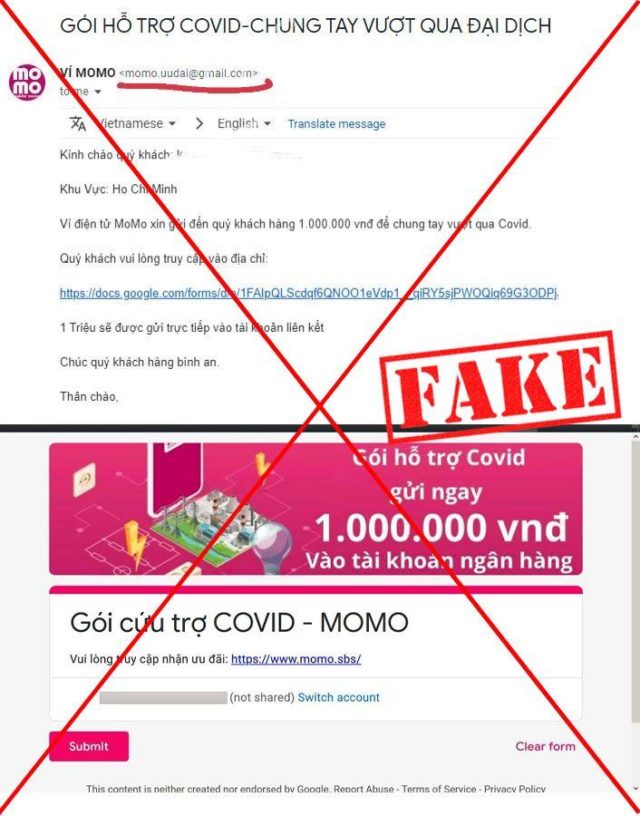 Ví MoMo cảnh báo với các chiêu trò lừa đảo mùa dịch Ví MoMo cảnh báo với các chiêu trò lừa đảo mùa dịch