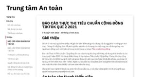 TikTok công bố Báo cáo Thực thi Tiêu chuẩn Cộng đồng Quý 2 2021