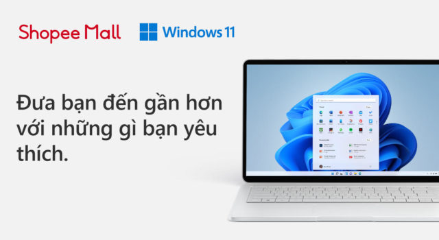 Shopee giới thiệu loạt ưu đãi độc quyền dành cho các sản phẩm laptop tích hợp hệ điều hành Microsoft Windows 11