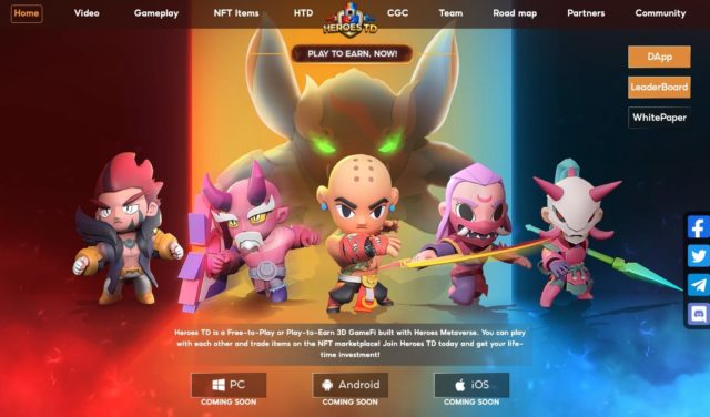 Heroes TD ấn định thời điểm ra mắt IDO vào tháng 11 trên nhiều nền tảng Heroes TD ấn định thời điểm ra mắt IDO vào tháng 11 trên nhiều nền tảng