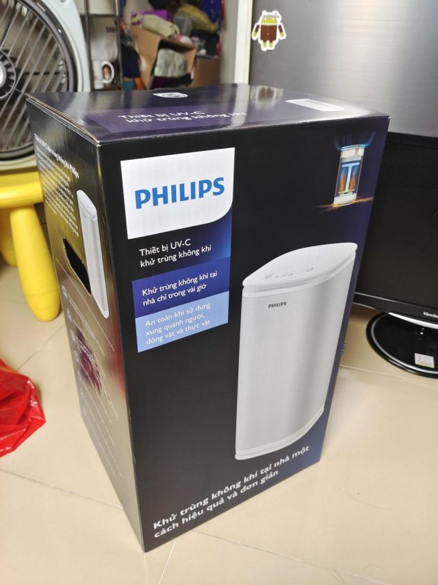 Cận cảnh máy khử trùng không khí Philips dùng tia UVC Cận cảnh máy khử trùng không khí Philips dùng tia UVC