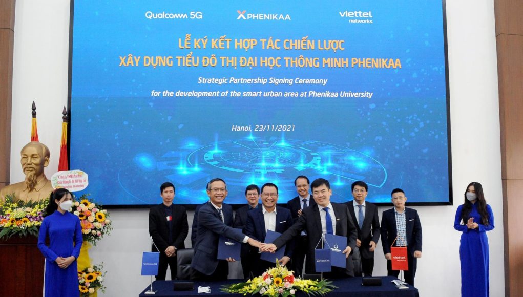 Phenikaa-X, Viettel Networks và Qualcomm ký kết thỏa thuận hợp tác xây dựng dự án tiểu đô thị đại học thông minh đầu tiên ở Việt Nam