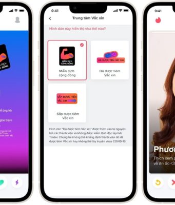 Các thành viên Tinder tại Việt Nam nay có thể thêm tình trạng tiêm chủng trên hồ sơ