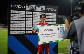 Nguyễn Tuấn Anh của tuyển Việt Nam đoạt danh hiệu 'Man of the Match' với phần thưởng OPPO A95