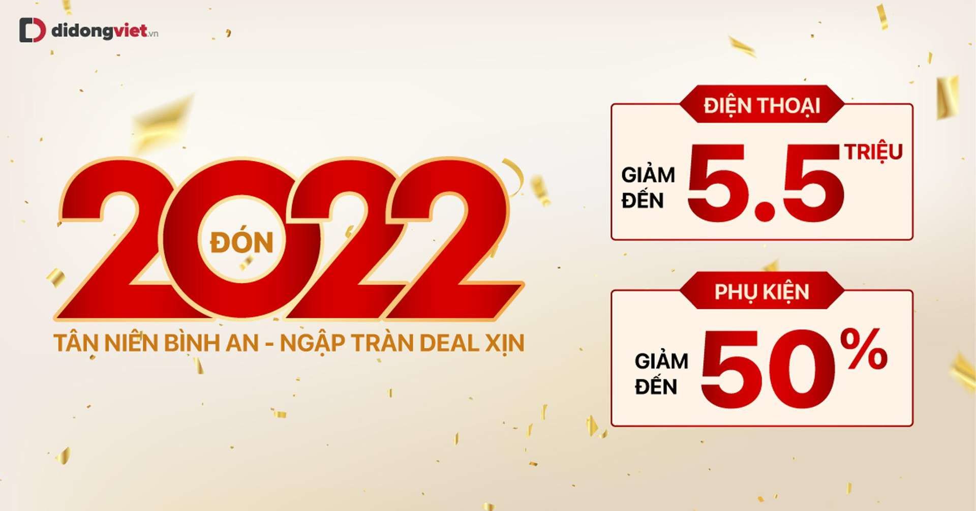 Nhiều điện thoại, phụ kiện công nghệ giảm tới 50% đón Tết Dương lịch 2022 Nhiều điện thoại, phụ kiện công nghệ giảm tới 50% đón Tết Dương lịch 2022