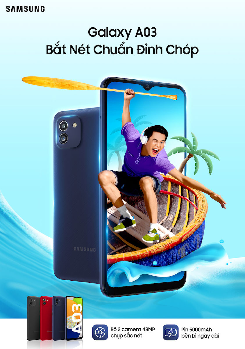 Samsung Galaxy A03 ra mắt, giá từ 3 triệu đồng Samsung Galaxy A03 ra mắt, giá từ 3 triệu đồng