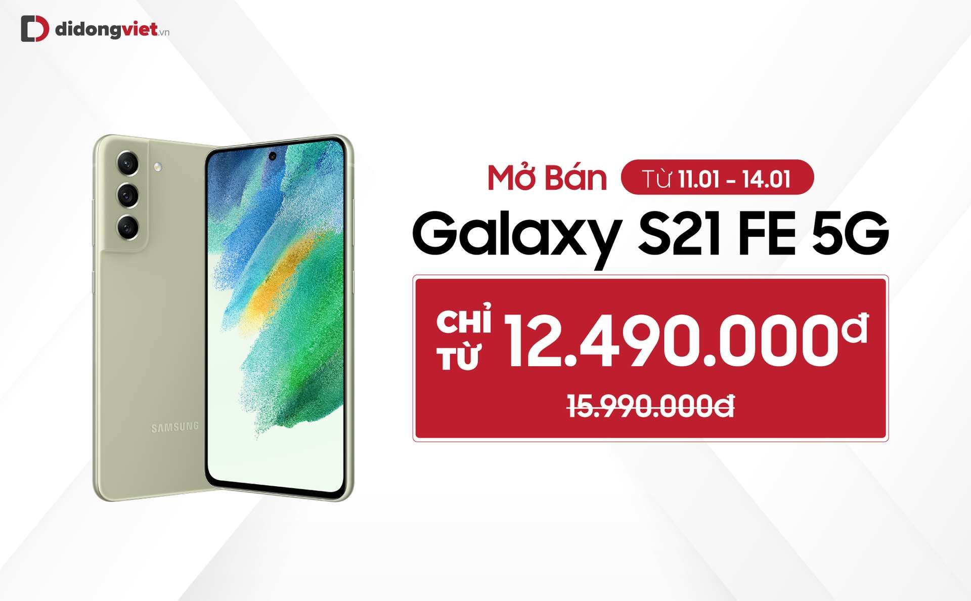 Samsung Galaxy S21 FE chính thức mở bán tại Việt Nam kèm bộ quà tặng lên đến 7 triệu đồng Samsung Galaxy S21 FE chính thức mở bán tại Việt Nam kèm bộ quà tặng lên đến 7 triệu đồng