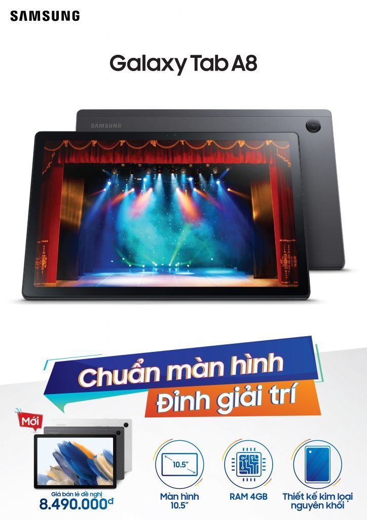 Samsung Galaxy Tab A8 bán ra từ 14.1, giá 8,5 triệu đồng Samsung Galaxy Tab A8 bán ra từ 14.1, giá 8,5 triệu đồng