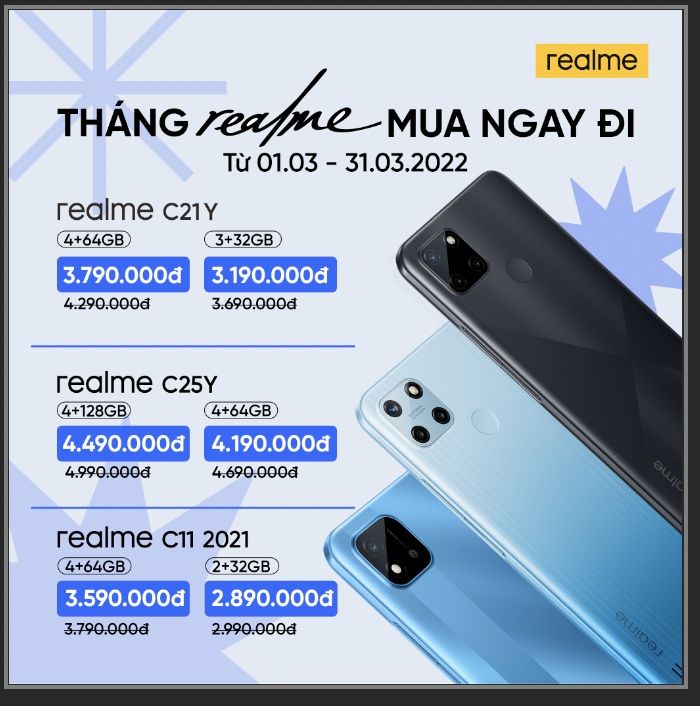 Chào năm mới, realme tung chương trình khuyến mãi lớn hấp dẫn cho tất cả các sản phẩm điện thoại Chào năm mới, realme tung chương trình khuyến mãi lớn hấp dẫn cho tất cả các sản phẩm điện thoại
