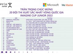 Microsoft công bố 20 đội thi xuất sắc nhất Imagine Cup Junior Việt Nam 2022 Microsoft công bố 20 đội thi xuất sắc nhất Imagine Cup Junior Việt Nam 2022