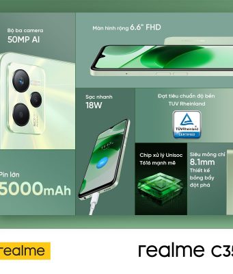 Realme C35 nâng cấp dung lượng, ưu đãi giảm ngay 300.000 đồng