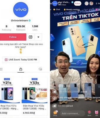 Vivo mở kênh bán hàng trực tuyến TikTok Shop