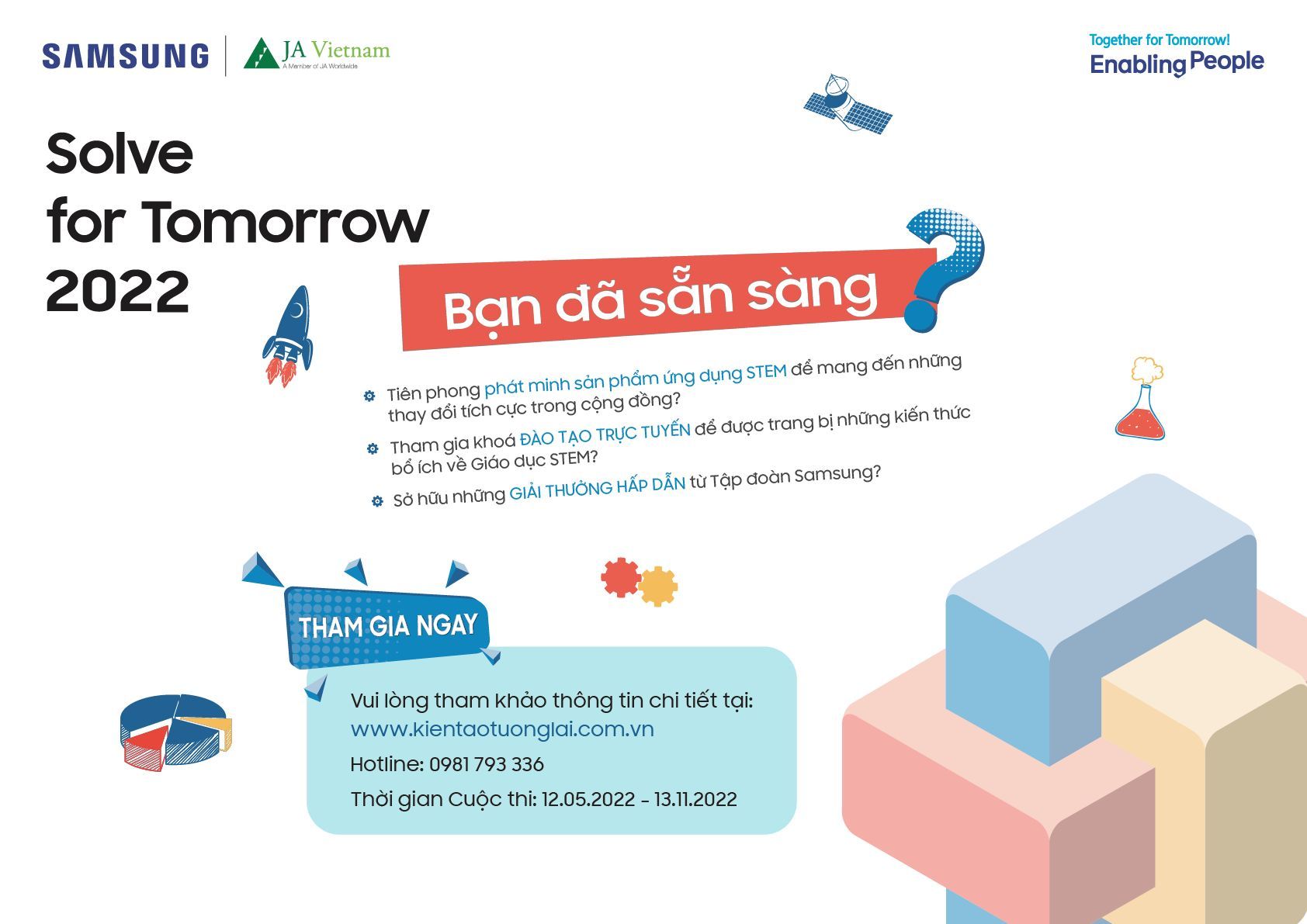Samsung khởi động cuộc thi Solve for Tomorrow 2022: Ươm mầm sáng tạo công nghệ trong thế hệ trẻ Samsung khởi động cuộc thi Solve for Tomorrow 2022: Ươm mầm sáng tạo công nghệ trong thế hệ trẻ