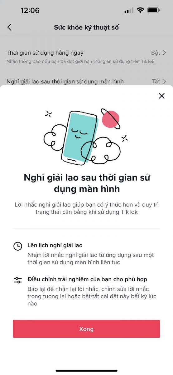 TikTok giới thiệu tính năng nhắc nhở bạn nghỉ giải lao TikTok giới thiệu tính năng nhắc nhở bạn nghỉ giải lao