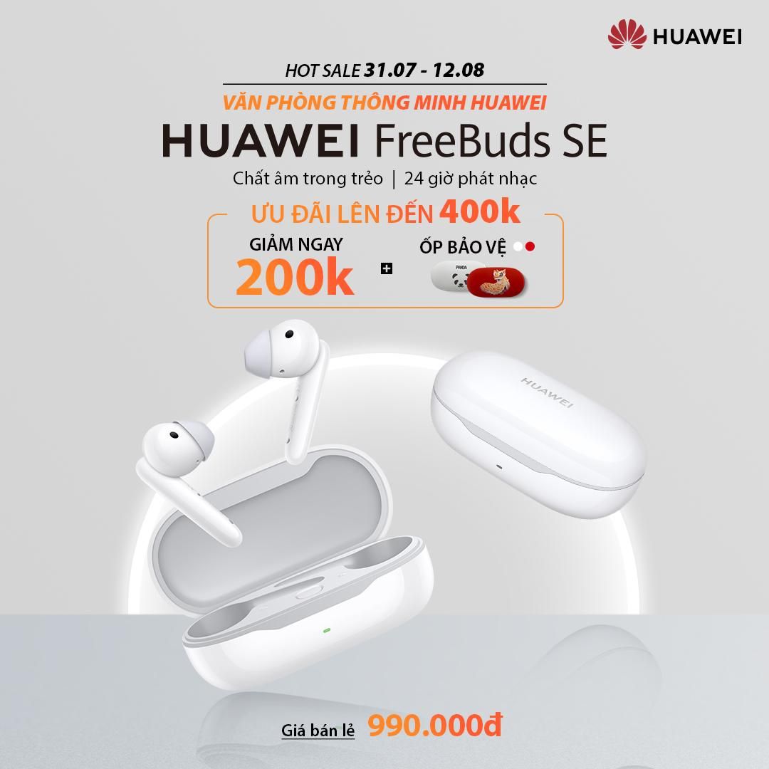 Huawei ra mắt tai nghe Freebuds SE với chất âm đỉnh cao, giá dưới 1 triệu và ưu đãi khủng Huawei ra mắt tai nghe Freebuds SE với chất âm đỉnh cao, giá dưới 1 triệu và ưu đãi khủng