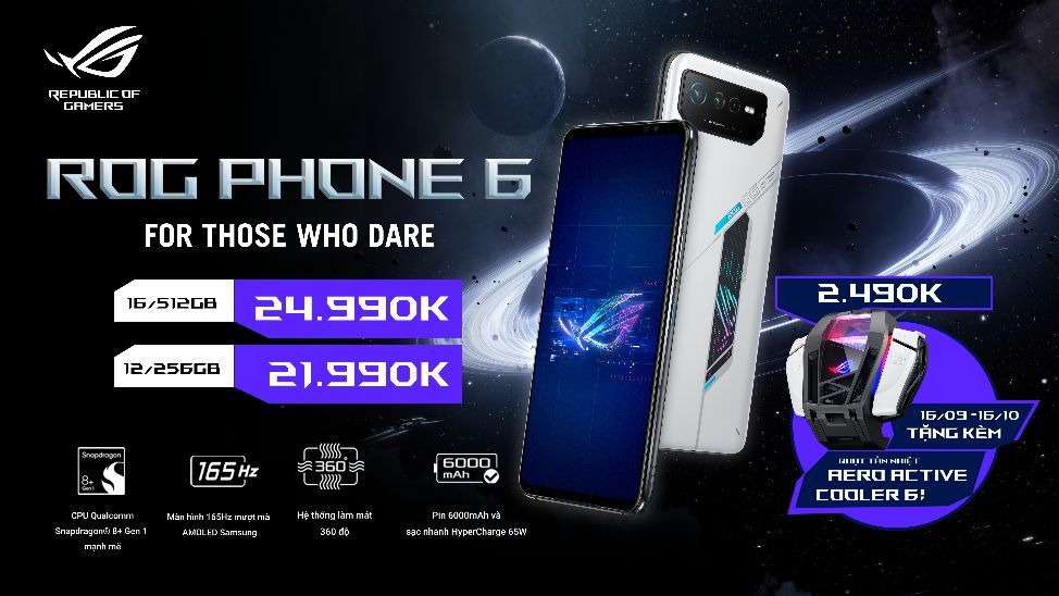 ROG Phone 6 bán từ hôm nay giá 22 triệu đồng ROG Phone 6 bán từ hôm nay giá 22 triệu đồng