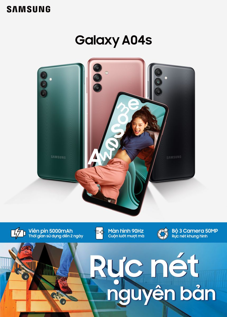Samsung Galaxy A04s ra mắt Samsung Galaxy A04s ra mắt