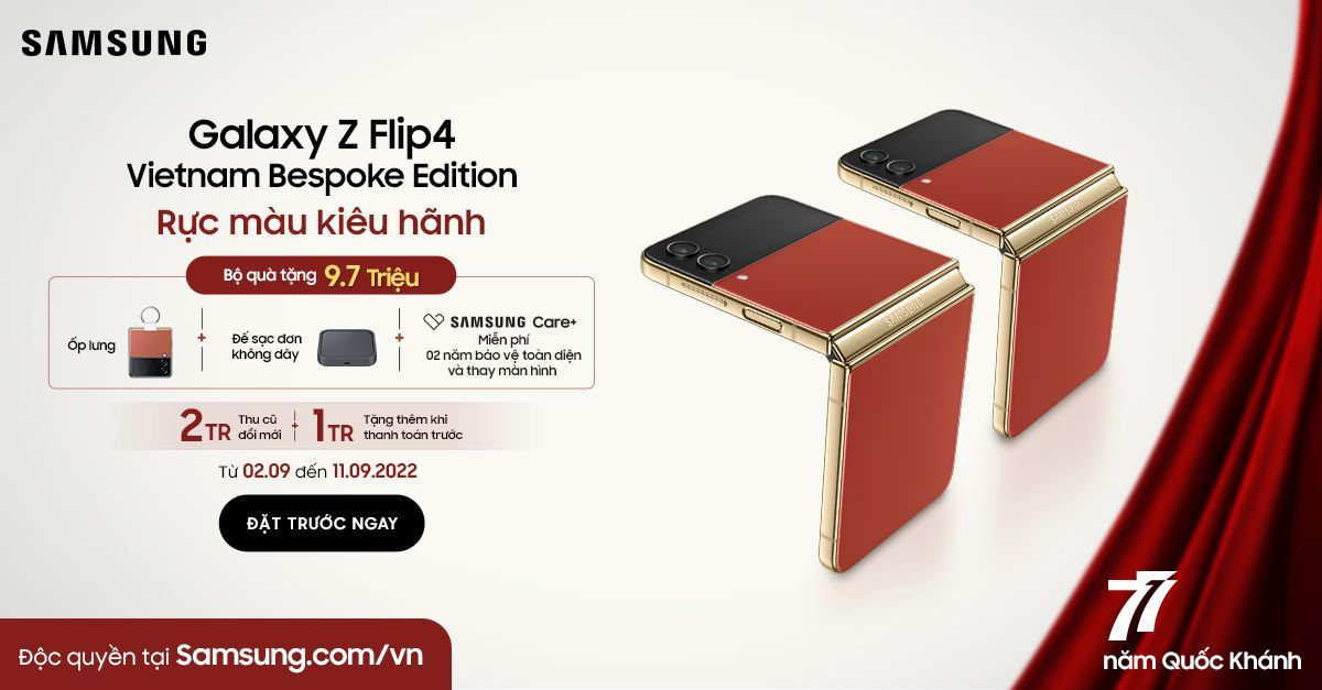 Samsung giới thiệu phiên bản Tự Hào Việt Nam cho Galaxy Z Flip4