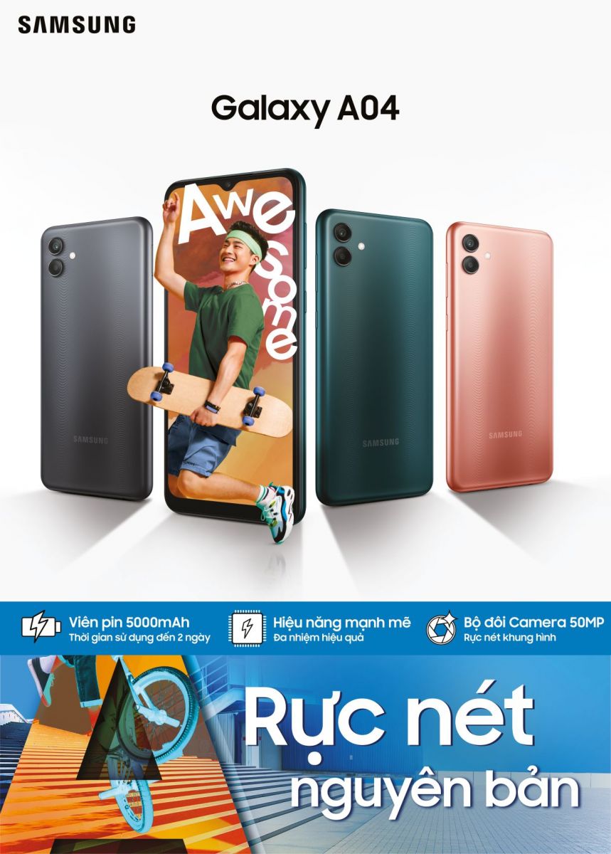 Samsung Galaxy A04 lên kệ, giá 3 triệu đồng Samsung Galaxy A04 lên kệ, giá 3 triệu đồng