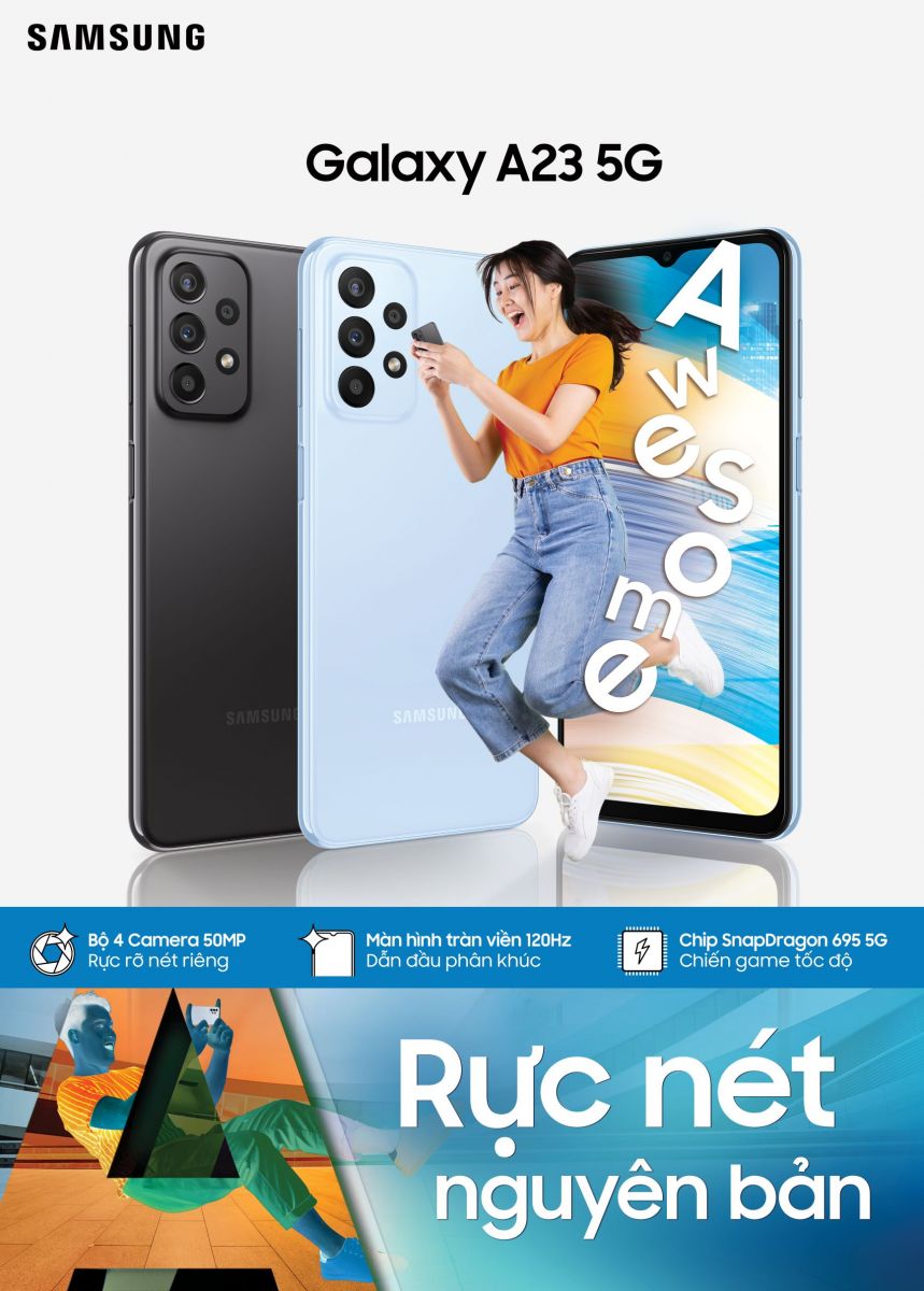 Samsung Galaxy A23 5G ra mắt, giá từ 6,7 triệu đồng Samsung Galaxy A23 5G ra mắt, giá từ 6,7 triệu đồng
